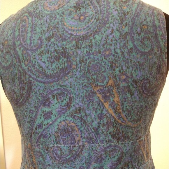 Land's End Dress in Teal Paisley - Picture 6 of 8